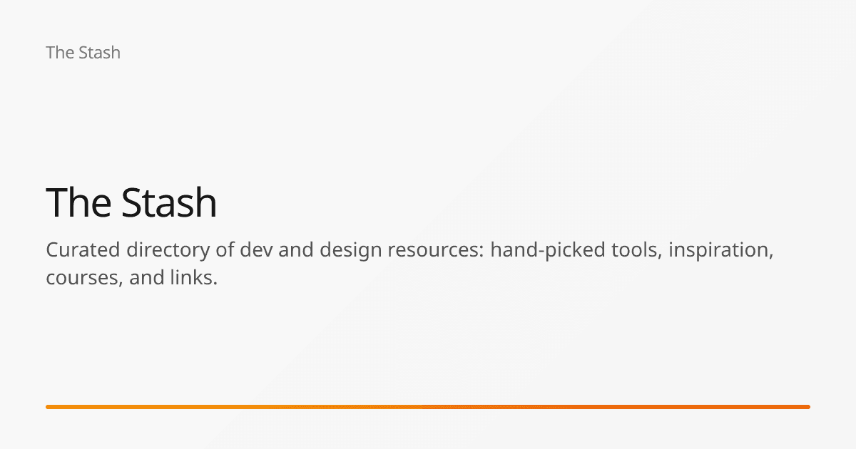 The Stash — Open Graph image from thestash.xyz